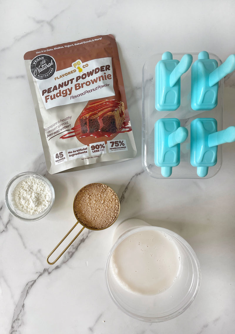 Frozen Fudgsicles  with Fudgy Brownie Flavored Peanut Butter 