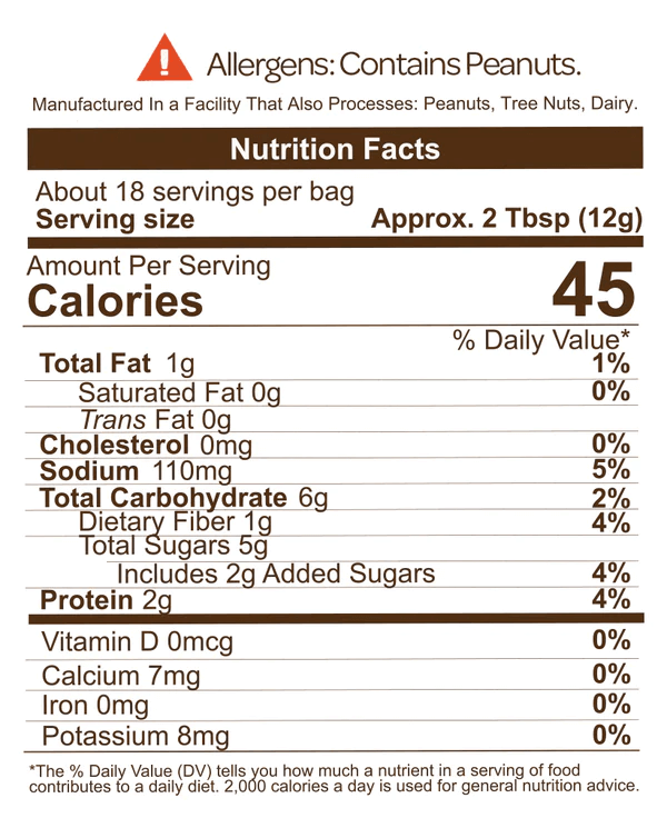 Flavored PB Snickerdoodle Label