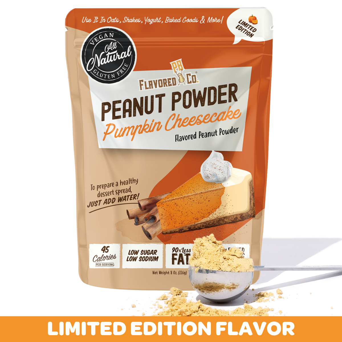 Pumpkin Spice Cheesecake Flavored Peanut Powder | Limited Edition